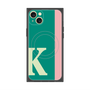 プレミアムスクエアケース with MagSafe［ オリジナル - initial color line - K green ］