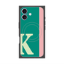 プレミアムスクエアケース with MagSafe［ オリジナル - initial color line - K green ］