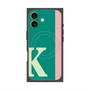 プレミアムスクエアケース with MagSafe［ オリジナル - initial color line - K green ］