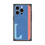 プレミアムスクエアケース with MagSafe［ オリジナル - initial color line - L blue ］