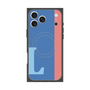 プレミアムスクエアケース with MagSafe［ オリジナル - initial color line - L blue ］