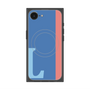 プレミアムスクエアケース with MagSafe［ オリジナル - initial color line - L blue ］
