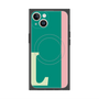 プレミアムスクエアケース with MagSafe［ オリジナル - initial color line - L green ］