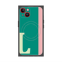 プレミアムスクエアケース with MagSafe［ オリジナル - initial color line - L green ］