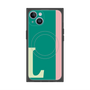 プレミアムスクエアケース with MagSafe［ オリジナル - initial color line - L green ］