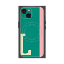 プレミアムスクエアケース with MagSafe［ オリジナル - initial color line - L green ］