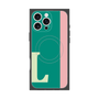 プレミアムスクエアケース with MagSafe［ オリジナル - initial color line - L green ］