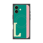 プレミアムスクエアケース with MagSafe［ オリジナル - initial color line - L green ］