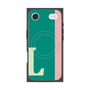 プレミアムスクエアケース with MagSafe［ オリジナル - initial color line - L green ］