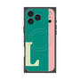 プレミアムスクエアケース with MagSafe［ オリジナル - initial color line - L green ］