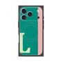 プレミアムスクエアケース with MagSafe［ オリジナル - initial color line - L green ］