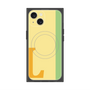 プレミアムスクエアケース with MagSafe［ オリジナル - initial color line - L yellow ］