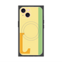 プレミアムスクエアケース with MagSafe［ オリジナル - initial color line - L yellow ］