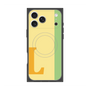 プレミアムスクエアケース with MagSafe［ オリジナル - initial color line - L yellow ］