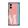 プレミアムスクエアケース with MagSafe［ オリジナル - initial color line - M pink ］