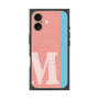 プレミアムスクエアケース with MagSafe［ オリジナル - initial color line - M pink ］