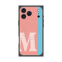 プレミアムスクエアケース with MagSafe［ オリジナル - initial color line - M pink ］