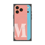 プレミアムスクエアケース with MagSafe［ オリジナル - initial color line - M pink ］