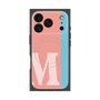 プレミアムスクエアケース with MagSafe［ オリジナル - initial color line - M pink ］
