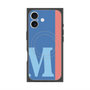 プレミアムスクエアケース with MagSafe［ オリジナル - initial color line - M blue ］