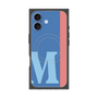 プレミアムスクエアケース with MagSafe［ オリジナル - initial color line - M blue ］