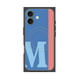 プレミアムスクエアケース with MagSafe［ オリジナル - initial color line - M blue ］