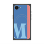 プレミアムスクエアケース with MagSafe［ オリジナル - initial color line - M blue ］