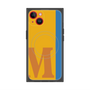 プレミアムスクエアケース with MagSafe［ オリジナル - initial color line - M orange ］
