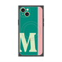 プレミアムスクエアケース with MagSafe［ オリジナル - initial color line - M green ］