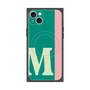 プレミアムスクエアケース with MagSafe［ オリジナル - initial color line - M green ］