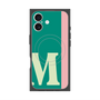 プレミアムスクエアケース with MagSafe［ オリジナル - initial color line - M green ］