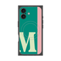 プレミアムスクエアケース with MagSafe［ オリジナル - initial color line - M green ］