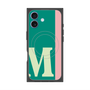 プレミアムスクエアケース with MagSafe［ オリジナル - initial color line - M green ］