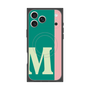 プレミアムスクエアケース with MagSafe［ オリジナル - initial color line - M green ］