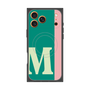 プレミアムスクエアケース with MagSafe［ オリジナル - initial color line - M green ］