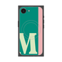 プレミアムスクエアケース with MagSafe［ オリジナル - initial color line - M green ］