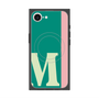 プレミアムスクエアケース with MagSafe［ オリジナル - initial color line - M green ］