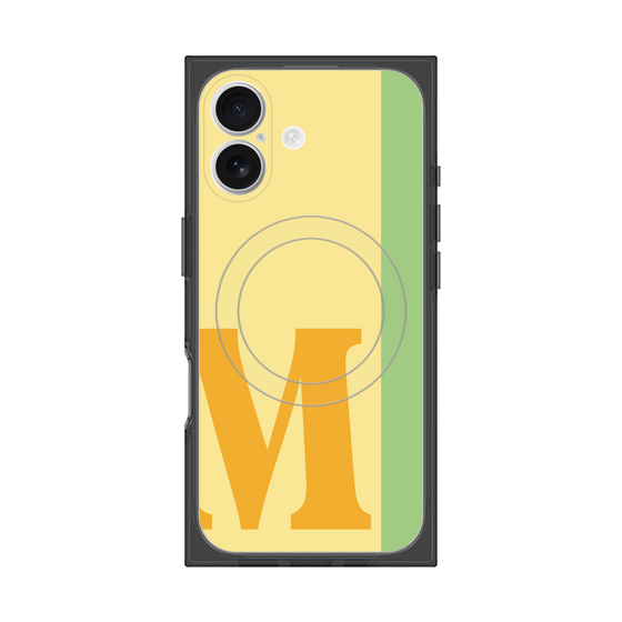 プレミアムスクエアケース with MagSafe［ オリジナル - initial color line - M yellow ］