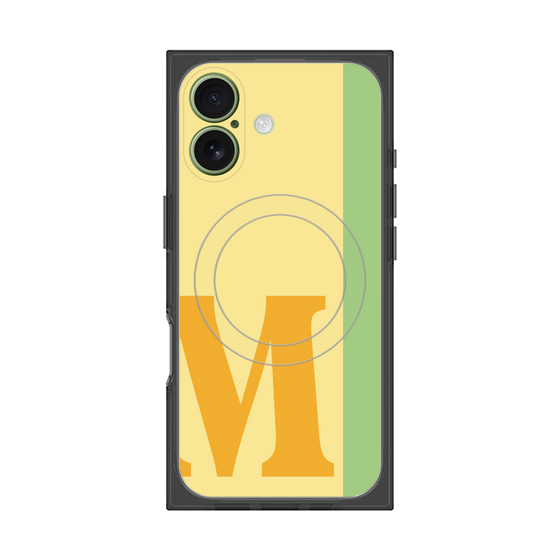 プレミアムスクエアケース with MagSafe［ オリジナル - initial color line - M yellow ］