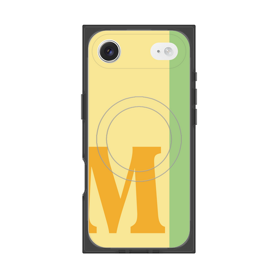 プレミアムスクエアケース with MagSafe［ オリジナル - initial color line - M yellow ］