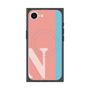プレミアムスクエアケース with MagSafe［ オリジナル - initial color line - N pink ］