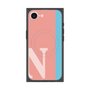 プレミアムスクエアケース with MagSafe［ オリジナル - initial color line - N pink ］