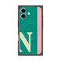 プレミアムスクエアケース with MagSafe［ オリジナル - initial color line - N green ］