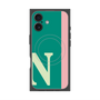 プレミアムスクエアケース with MagSafe［ オリジナル - initial color line - N green ］