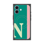 プレミアムスクエアケース with MagSafe［ オリジナル - initial color line - N green ］