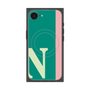 プレミアムスクエアケース with MagSafe［ オリジナル - initial color line - N green ］