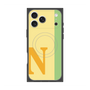 プレミアムスクエアケース with MagSafe［ オリジナル - initial color line - N yellow ］