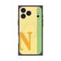 プレミアムスクエアケース with MagSafe［ オリジナル - initial color line - N yellow ］