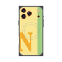 プレミアムスクエアケース with MagSafe［ オリジナル - initial color line - N yellow ］