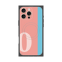 プレミアムスクエアケース with MagSafe［ オリジナル - initial color line - O pink ］